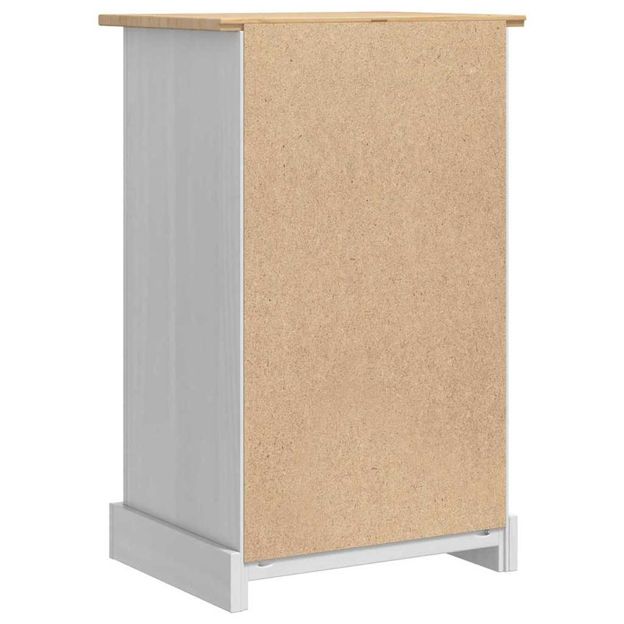 Nachtkastje Met Lade 53 X 39 X 84 Cm Massief Grenenhout