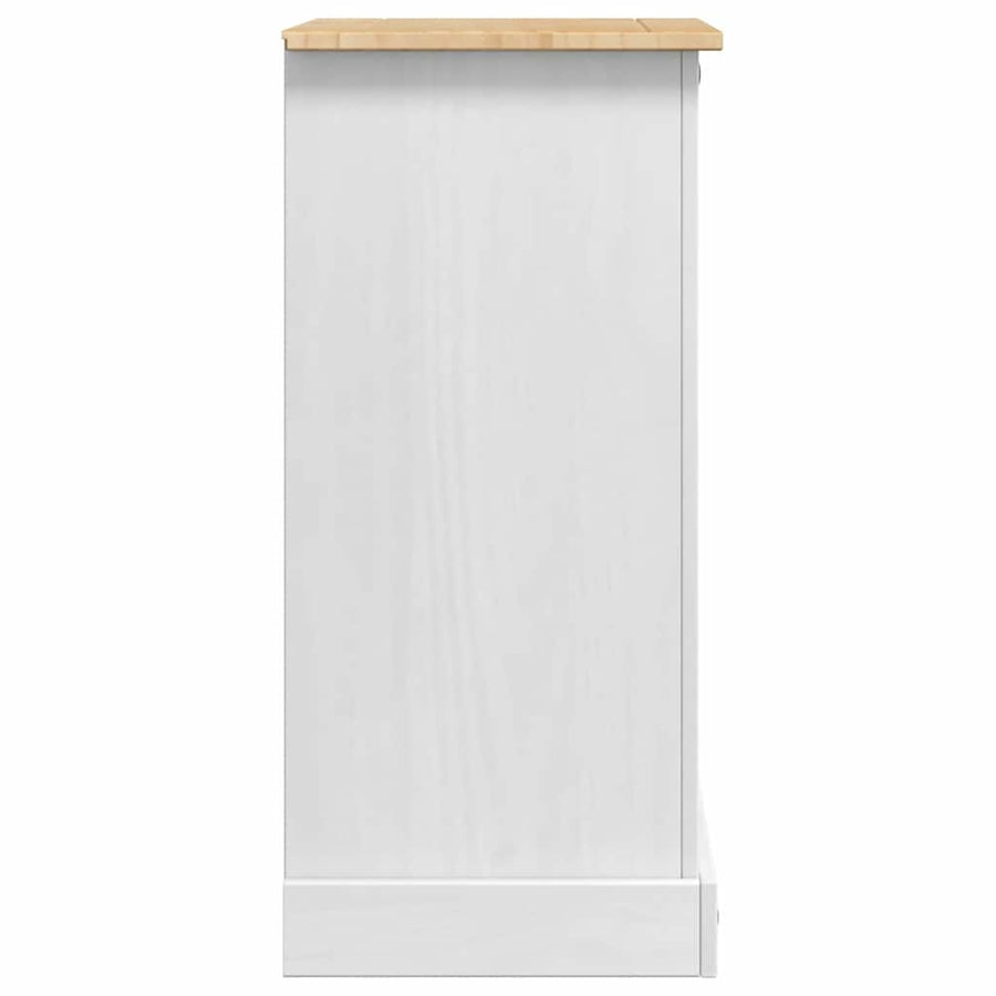 Nachtkastje Met Lade 53 X 39 X 84 Cm Massief Grenenhout
