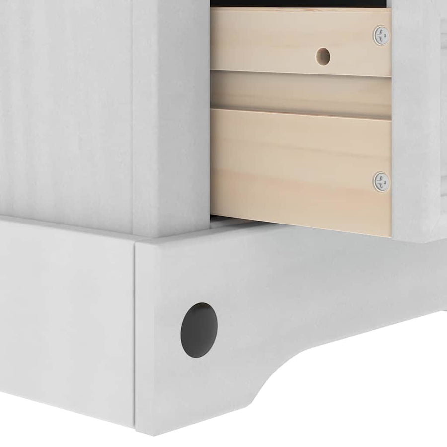 Nachtkastje Met Lade 53 X 39 X 103 Cm Massief Grenenhout