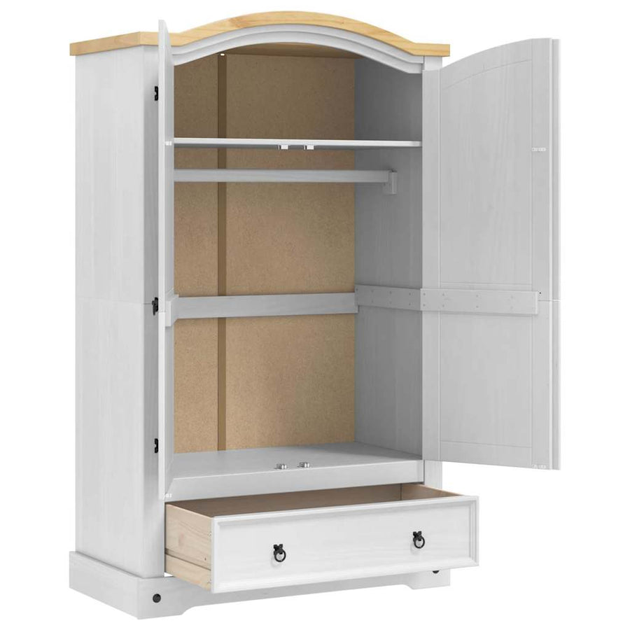 Kledingkast Met Lade 101 X 52 X 170 Cm Massief Grenenhout