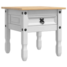 Bijzettafel met lade Wit 50 x 50 x 50 cm Massief grenenhout