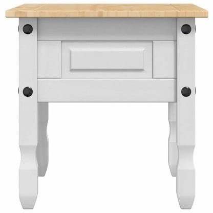 Bijzettafel met lade Wit 50 x 50 x 50 cm Massief grenenhout