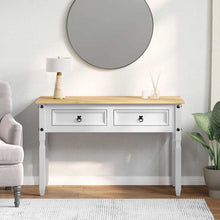 Bijzettafel met lade Wit 115 x 46 x 73 cm Massief grenenhout