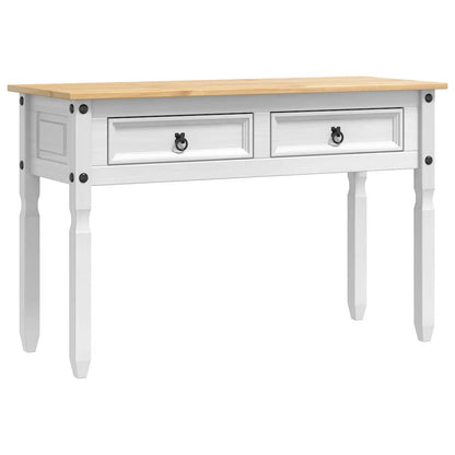 Bijzettafel met lade Wit 115 x 46 x 73 cm Massief grenenhout