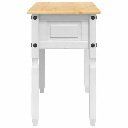 Bijzettafel met lade Wit 115 x 46 x 73 cm Massief grenenhout