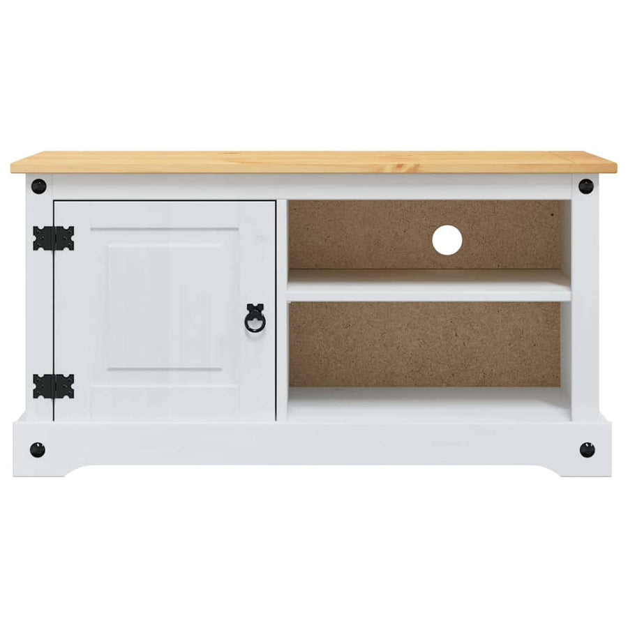 TV-kast Corona Wit 100 x 40 x 52 cm Massief grenenhout