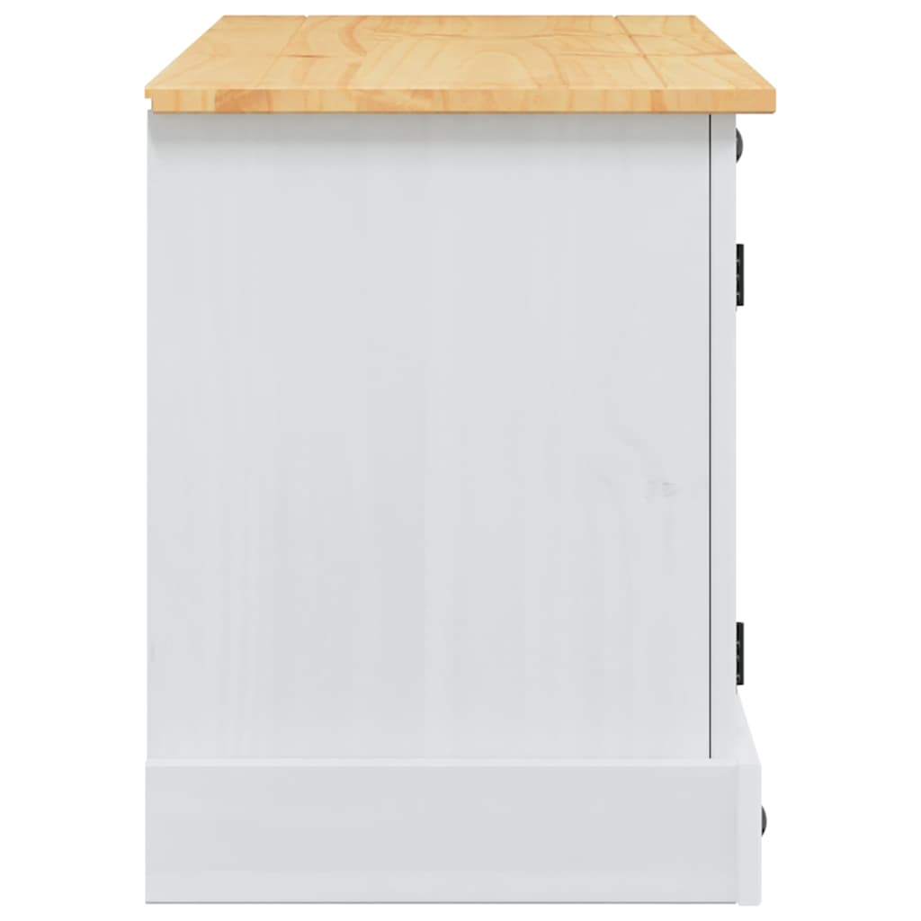 TV-kast Corona Wit 100 x 40 x 52 cm Massief grenenhout