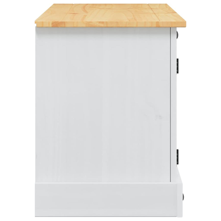 TV-kast Corona Wit 100 x 40 x 52 cm Massief grenenhout