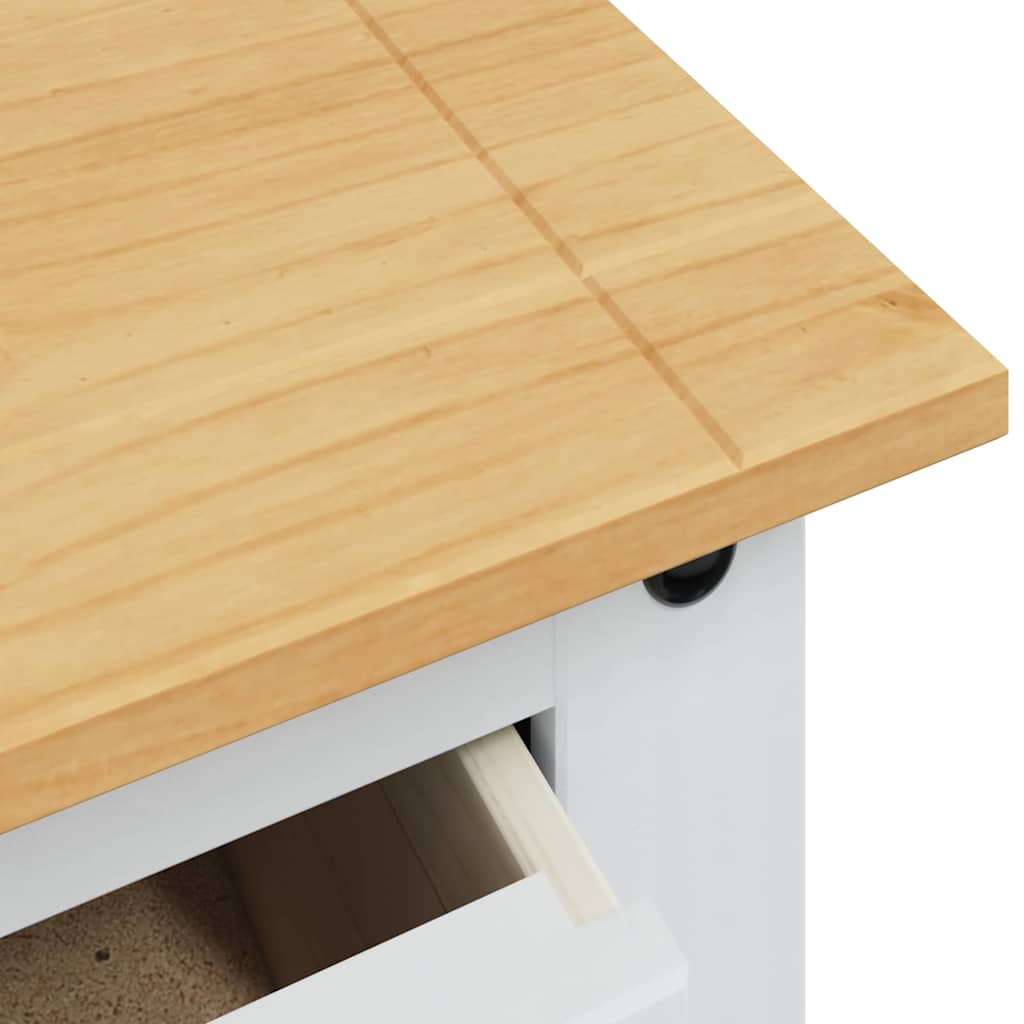 Opbergkisten met lade Wit 92 x 48 x 114 cm Massief Vurenhout