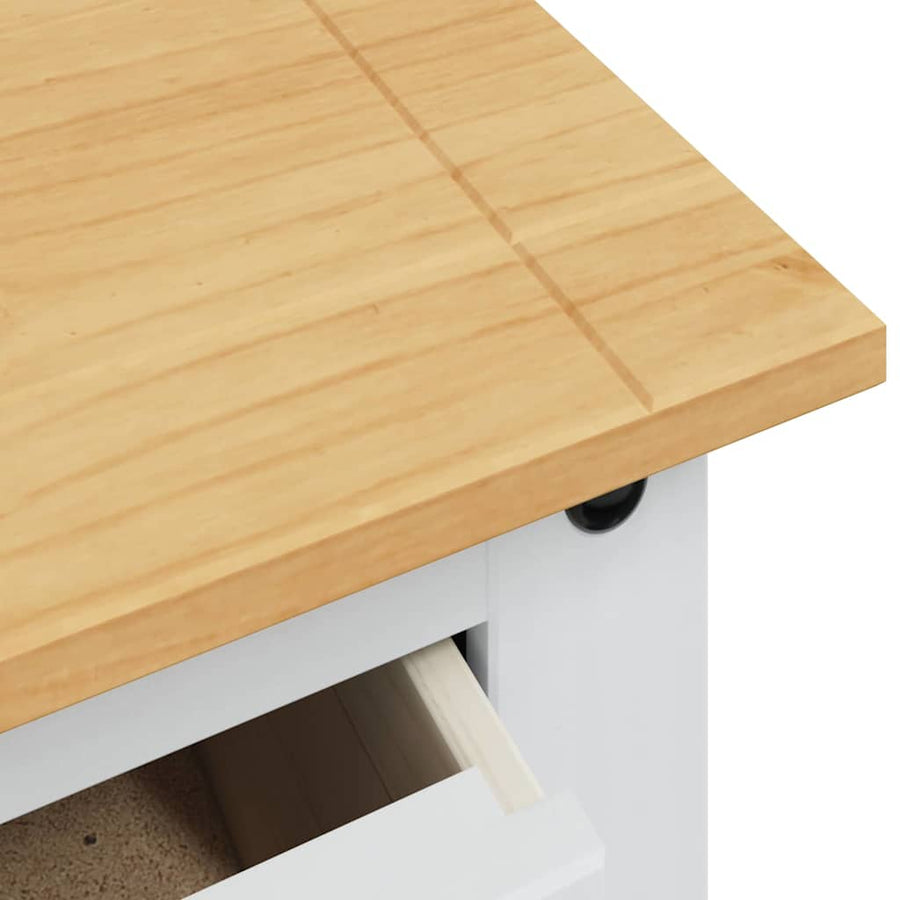 Opbergkisten met lade Wit 92 x 48 x 114 cm Massief Vurenhout