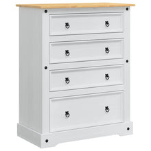 Opbergkisten met lade Wit 92 x 48 x 114 cm Massief Vurenhout
