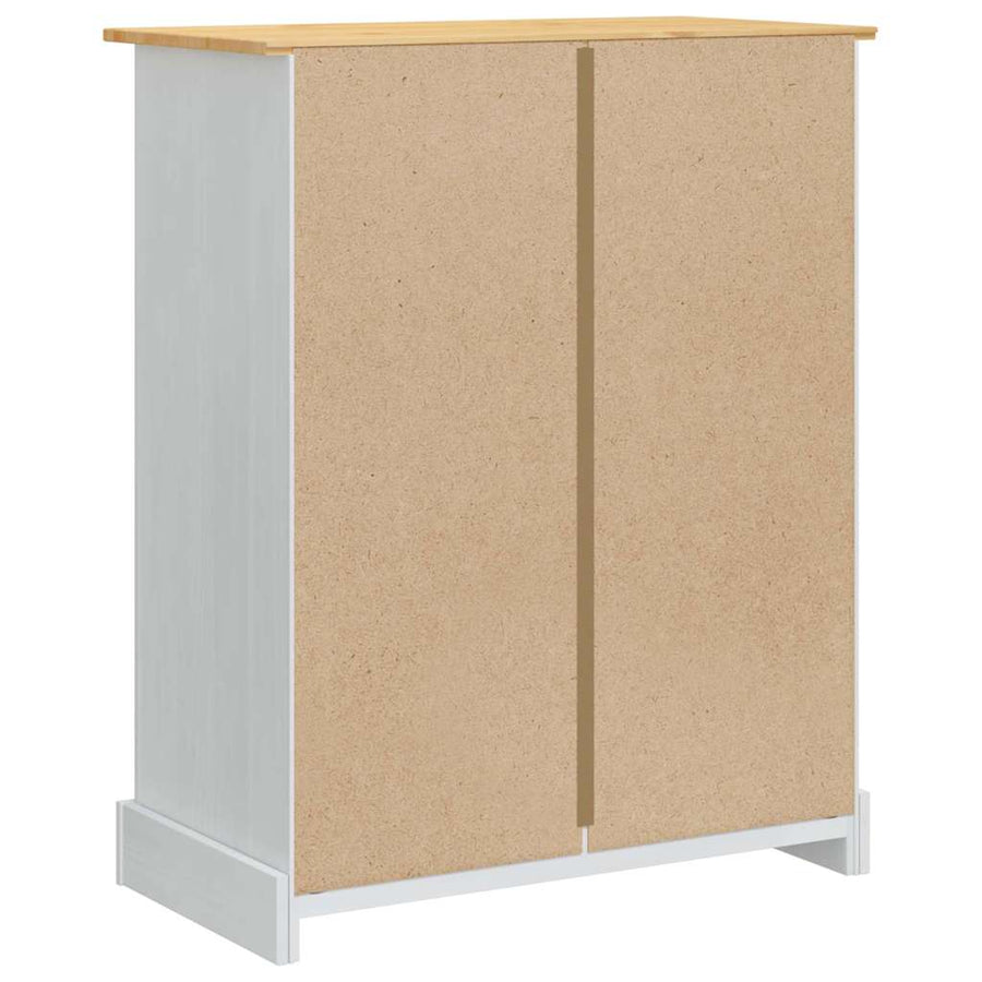 Opbergkisten met lade Wit 92 x 48 x 114 cm Massief Vurenhout