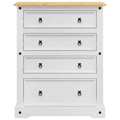 Opbergkisten met lade Wit 92 x 48 x 114 cm Massief Vurenhout