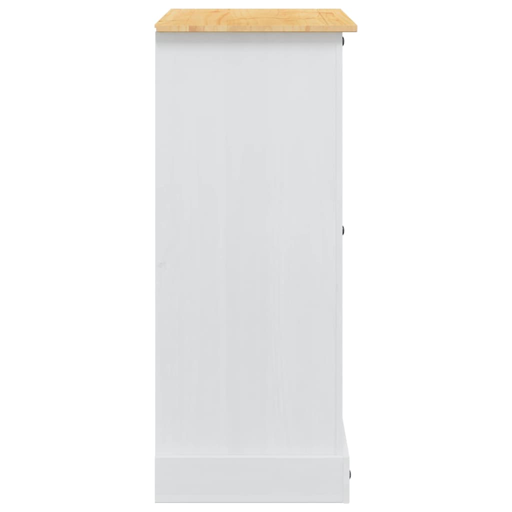 Opbergkisten met lade Wit 92 x 48 x 114 cm Massief Vurenhout