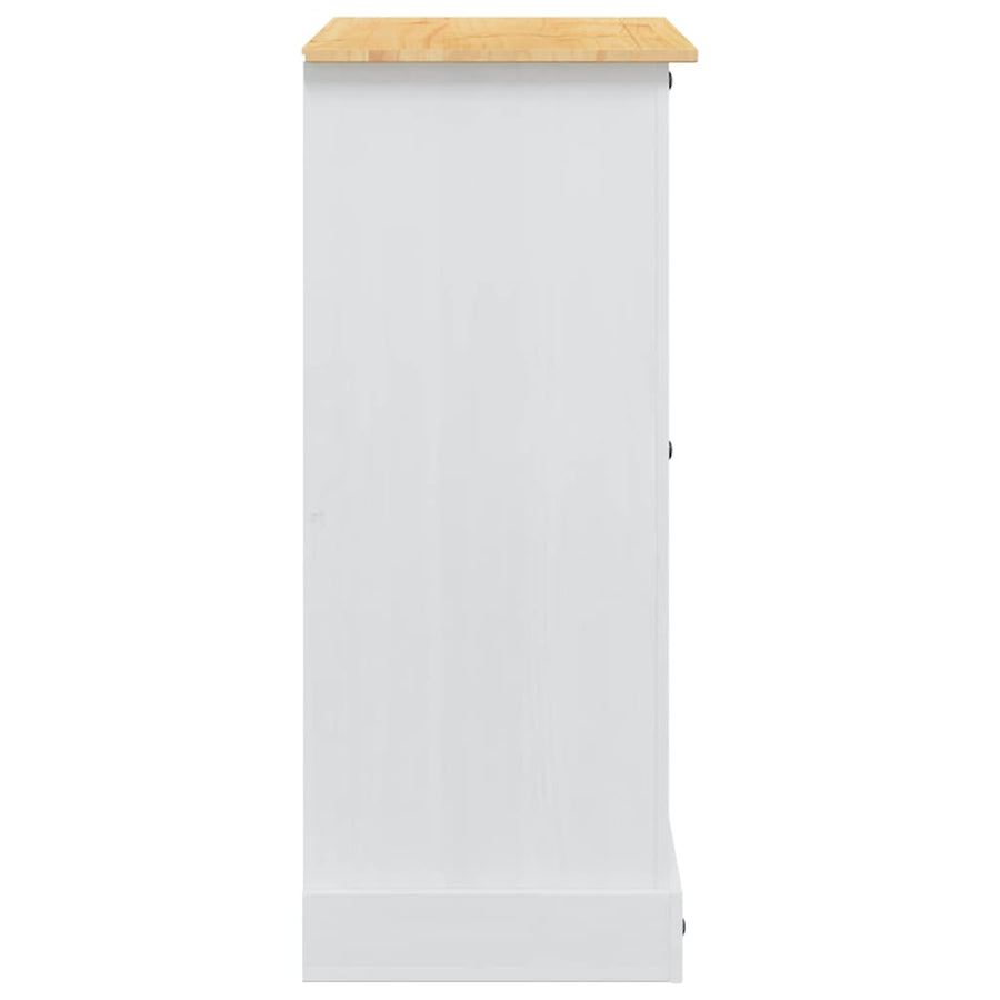 Opbergkisten met lade Wit 92 x 48 x 114 cm Massief Vurenhout