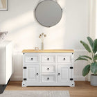 Storage Boxes Corona White 112 x 40 x 75 cm Solid Pine Wood