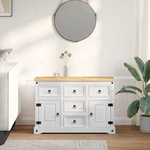 Opbergkisten met lade Wit 112 x 40 x 75 cm Massief grenenhout