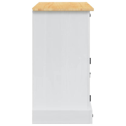 Opbergkisten met lade Wit 112 x 40 x 75 cm Massief grenenhout