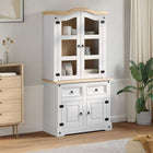 Corona White Sideboard 100 x 48.5 x 179 cm Solid Pine Wood