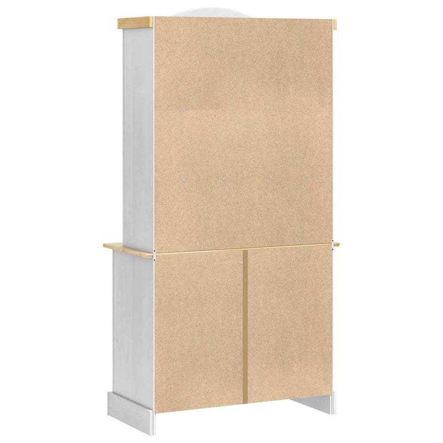 Dressoir met lade Wit 100 x 48,5 x 179 cm Massief grenenhout