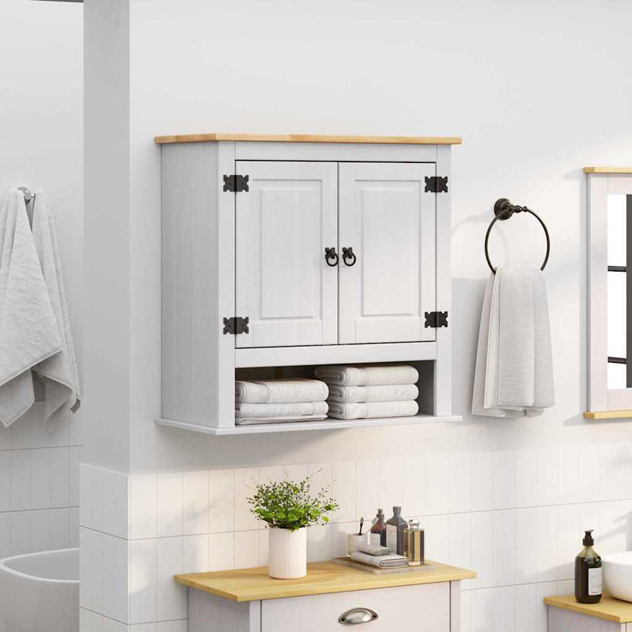 Hangkast Corona Wit 70 x 33 x 71,5 cm Massief grenenhout