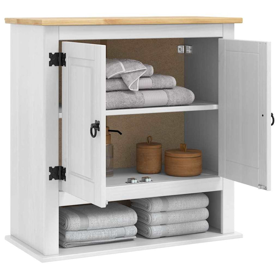 Hangkast Corona Wit 70 x 33 x 71,5 cm Massief grenenhout