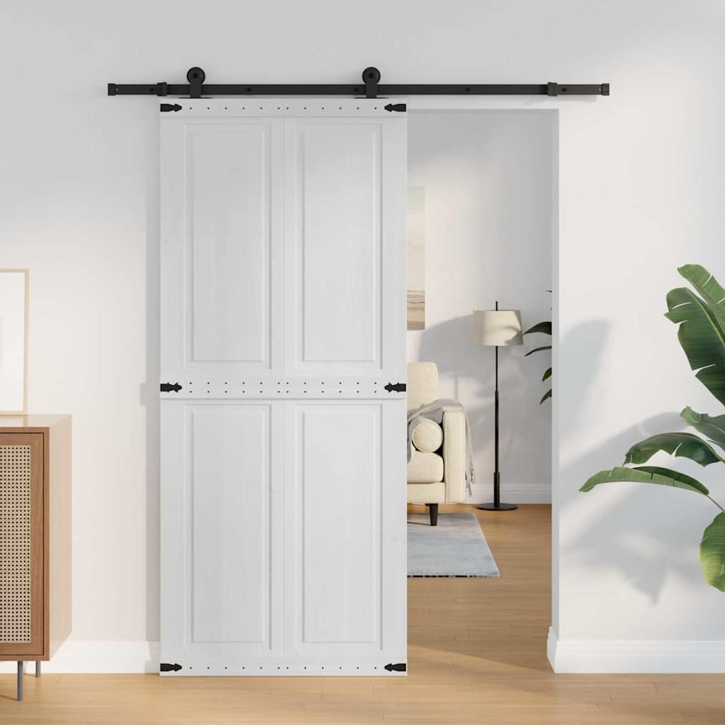 Deur Corona Wit 90 x 210 cm Bewerkt hout