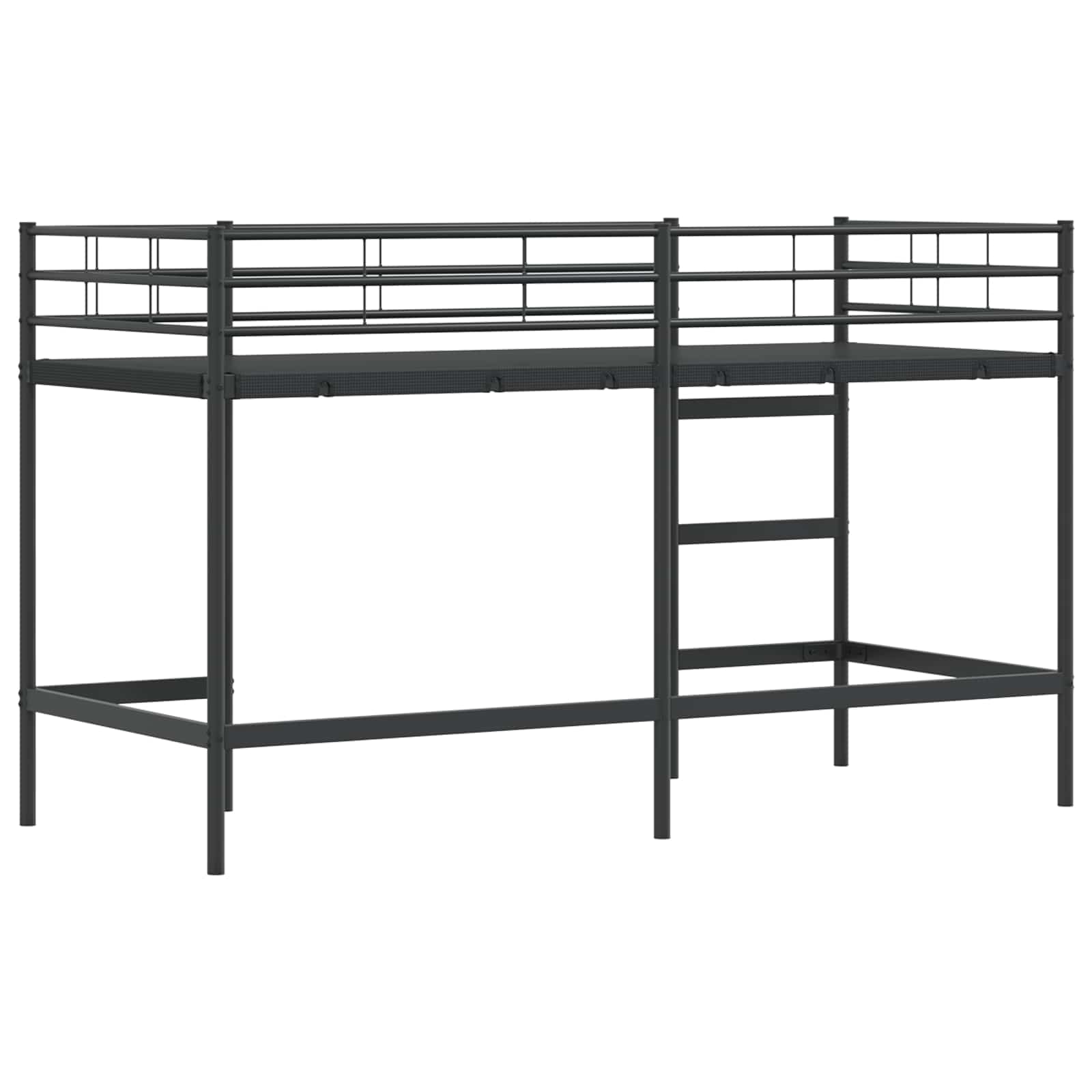 Loftbed Voor Kids 75 x 190 cm Zwart