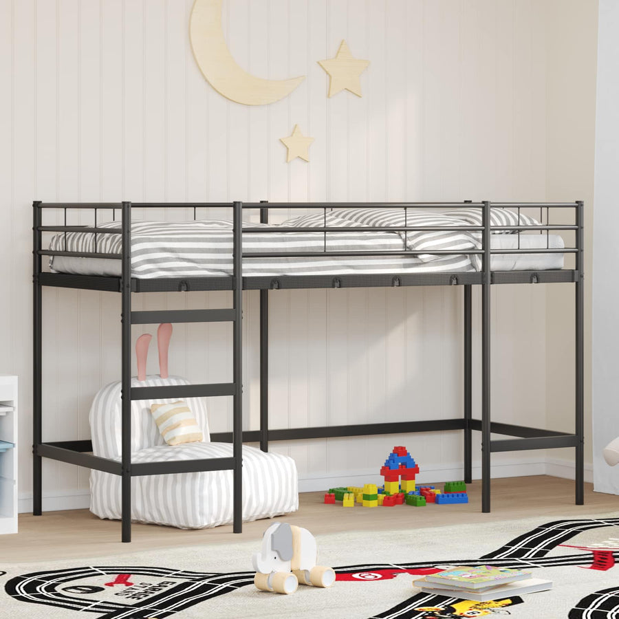Loftbed Voor Kids 90 x 190 cm Zwart