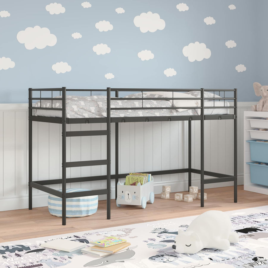 Loftbed Voor Kids 90 x 190 cm Zwart