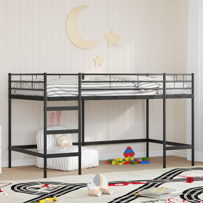 Loftbed Voor Kids 100 x 201 cm Zwart