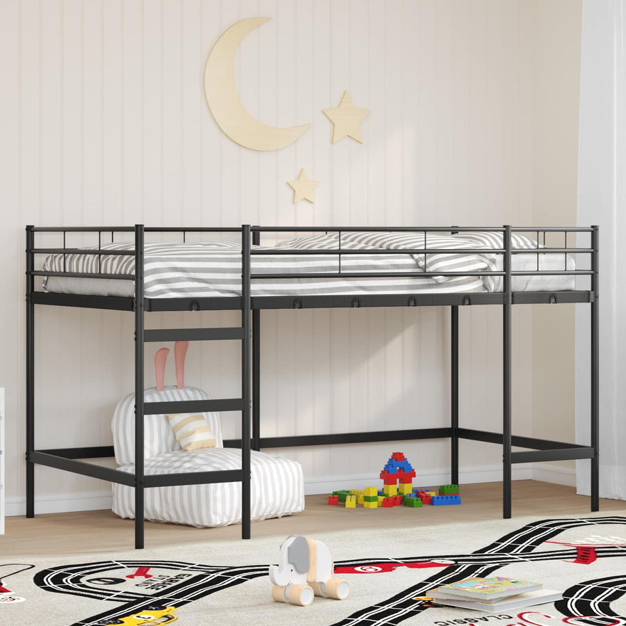 Loftbed Voor Kids 107 x 201 cm Zwart