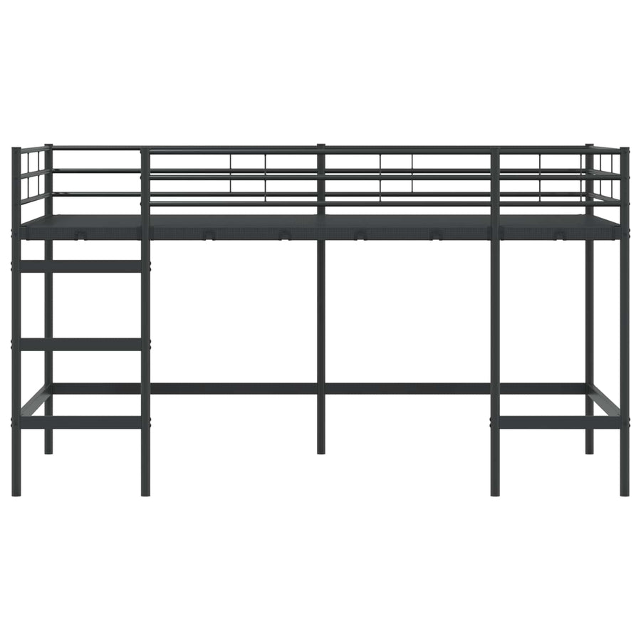 Loftbed Voor Kids 107 x 201 cm Zwart