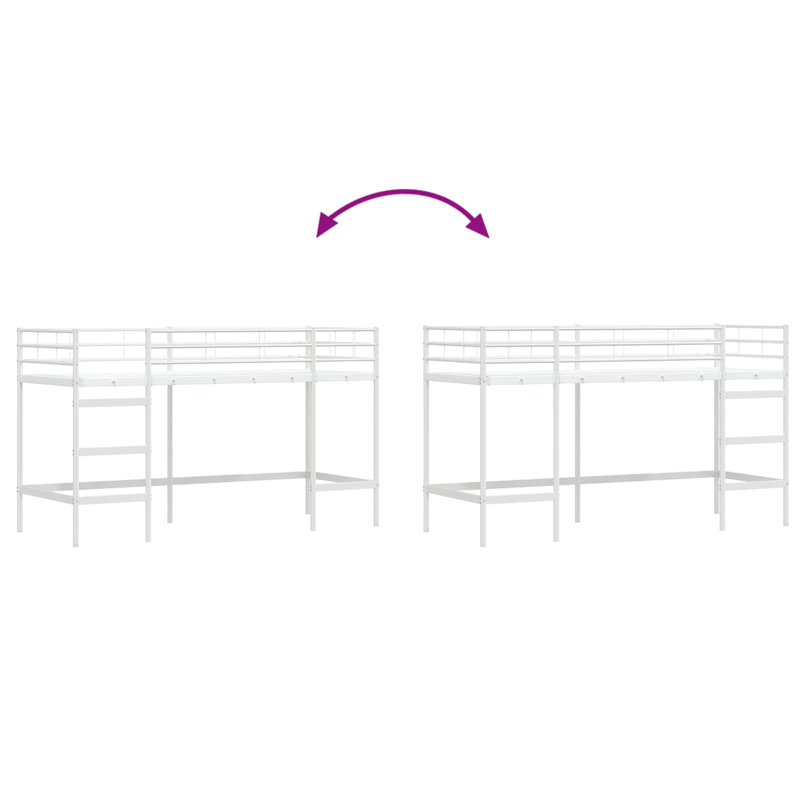 Loftbed Voor Kids 90 x 190 cm Wit