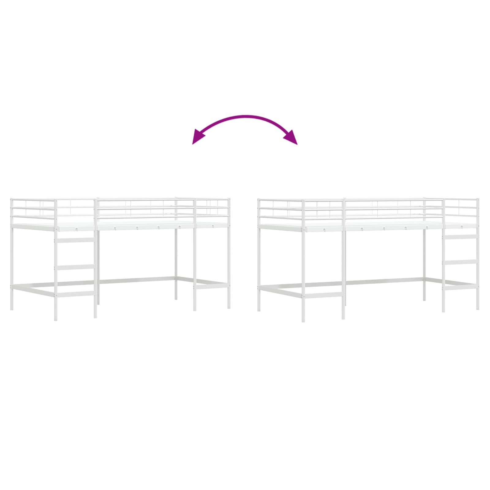Loftbed Voor Kids 100 x 201 cm Wit