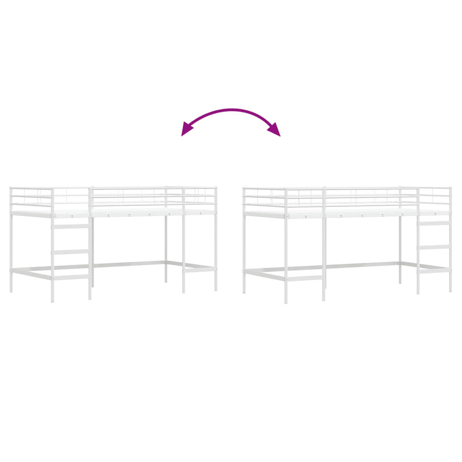 Loftbed Voor Kids 107 x 201 cm Wit