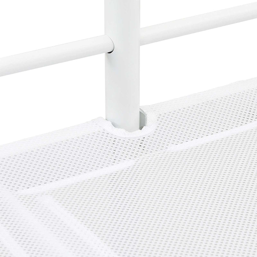 Kinder loft bedframe met glijbaan Wit en Antraciet