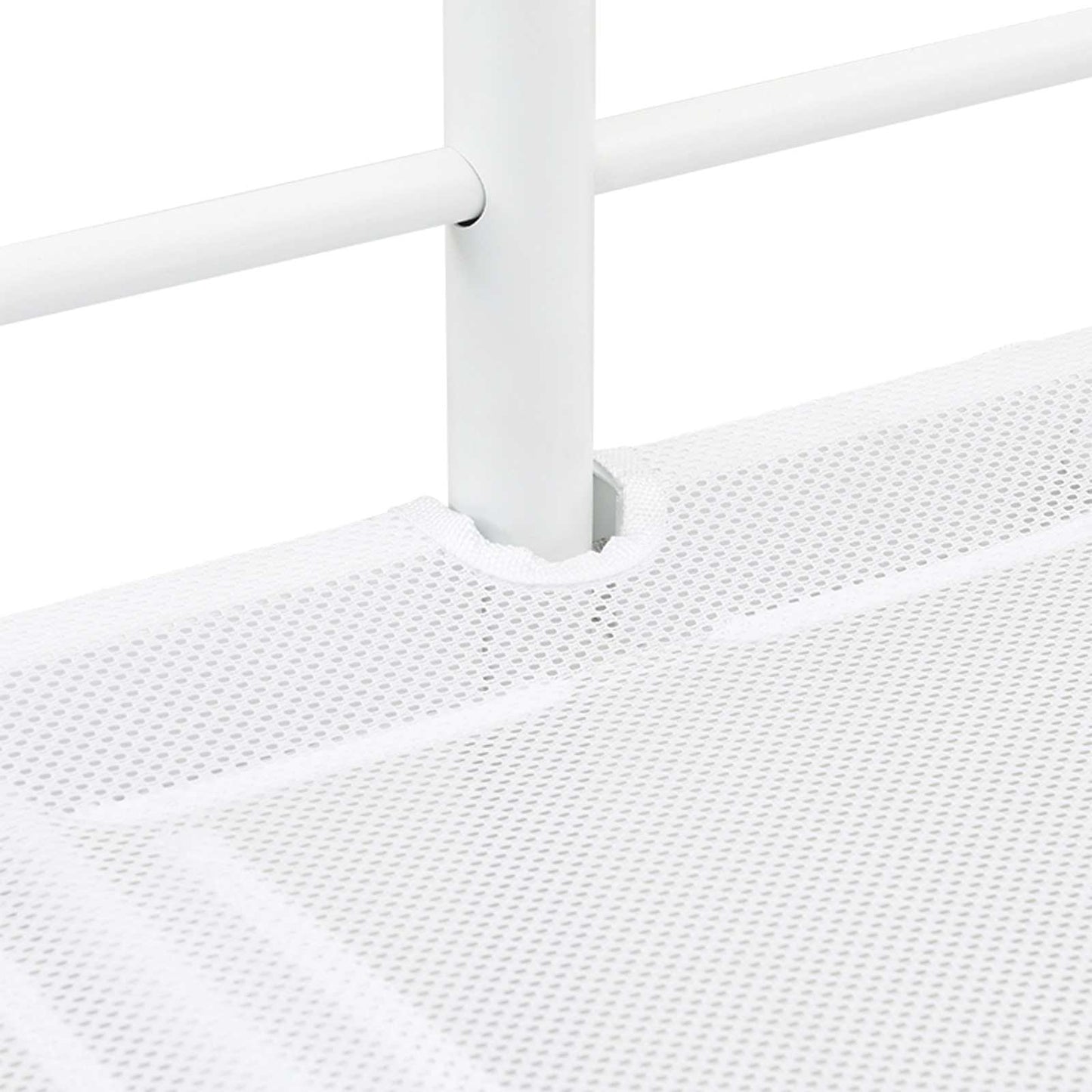 Kinder loft bedframe met glijbaan Wit en Antraciet