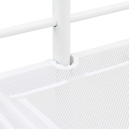 Kinder loft bedframe met glijbaan Wit en Antraciet