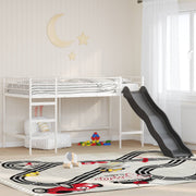 Kinder loftbed met glijbaan 205x105x116 cm wit antraciet