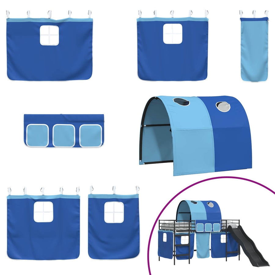 80 X 201 Cm 80 x 200 cm Zwart en blauw