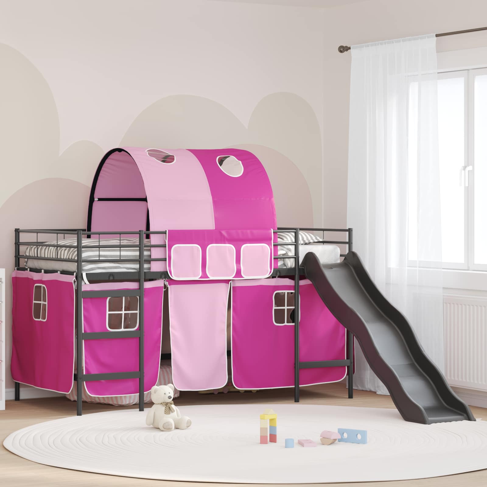 90 X 201 Cm 90 x 200 cm Zwart en roze