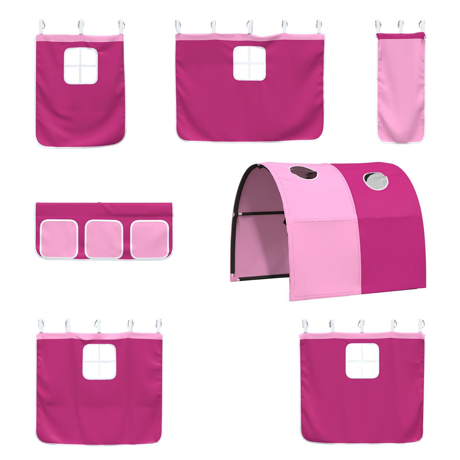 107 X 201 Cm 107 x 203 cm Wit en roze