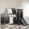 Loftbed voor Kids Zwart 99,5 x 190 cm Metaal