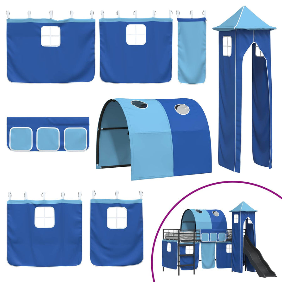 80 X 201 Cm 80 x 200 cm Zwart en blauw