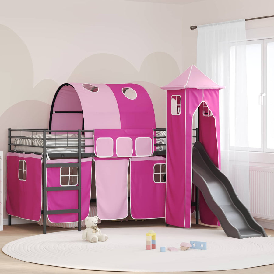 Zwart en Roze 107 x 200 cm