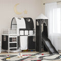 Loftbed voor Kids Wit en zwart 99,5 x 190 cm Metaal