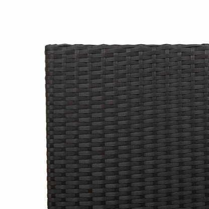 Tuinstoelen 4 pcs Crème, Bruin PE riet, Massief acaciahout