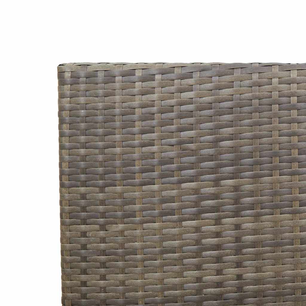 Tuinstoelen 4 pcs Grijs, Bruin PE riet, Massief acaciahout