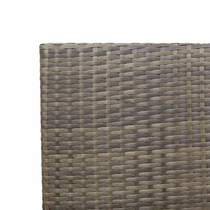 Tuinstoelen 4 pcs Grijs, Bruin PE riet, Massief acaciahout